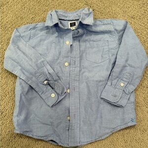 Janie and Jack light blue blue long sleeve button down boys shirt size 3t